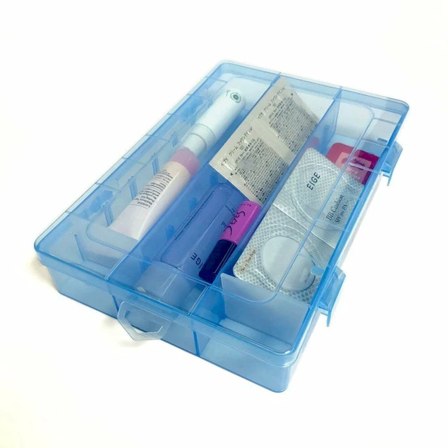 Alt view image 4 of 5 - 2 Pack 24 Grids Plastic Storage Box Jewelry Earring Tool Containers Organizer