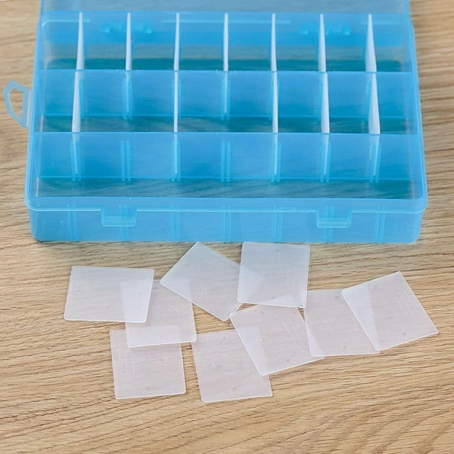 Alt view image 3 of 5 - 2 Pack 24 Grids Plastic Storage Box Jewelry Earring Tool Containers Organizer