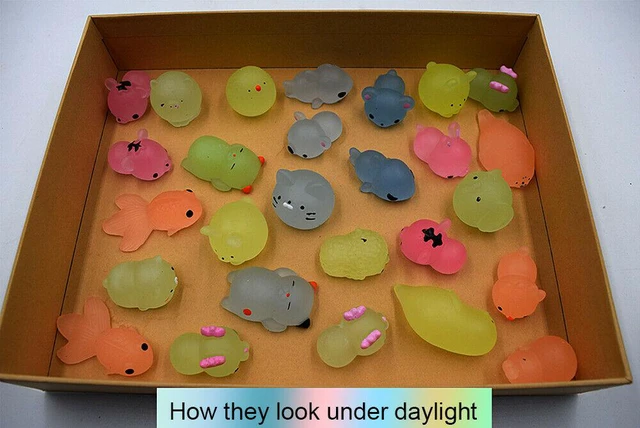 Alt view image 7 of 7 - 50 Squishy Lot Glow-in-the-dark Rising Fidget Cute Animal Hand Toy