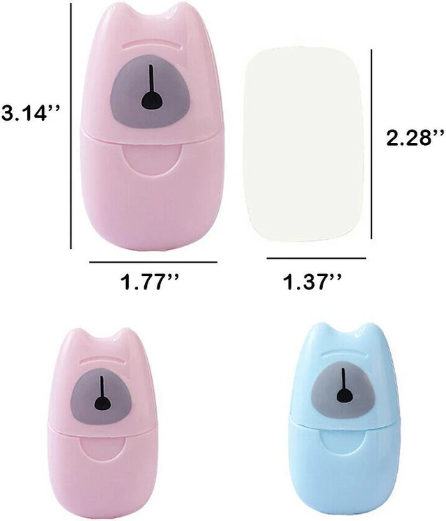 Alt view image 3 of 3 - 100Pcs Disposable Travel Soap Portable Soap Paper Box Scented Slice Sheets