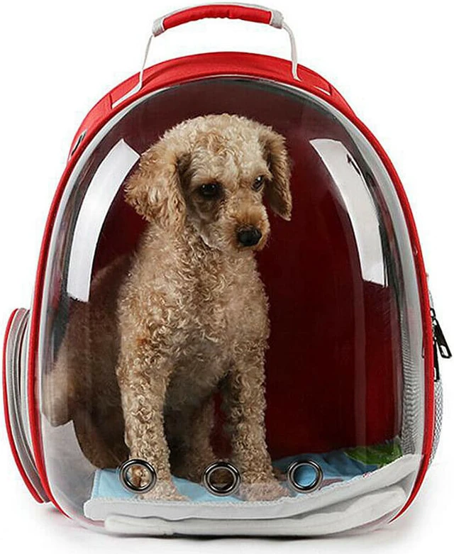 Alt view image 7 of 7 - Astronaut Pet Cat Dog Puppy Carrier Backpack Travel Bag Case Capsule Fullview