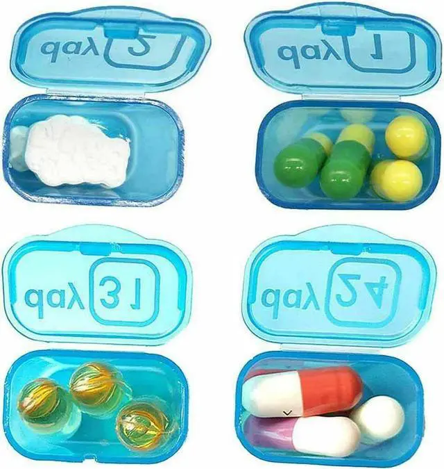 Alt view image 3 of 7 - 31 Day Monthly Pill Organizer Medication Pod Compartment Planner Box Plastic( 2 Pack)