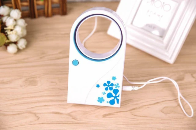 Main image of Mini Portable Bladeless USB Desktop Handheld Air Conditioner Cooler Cooling Fan