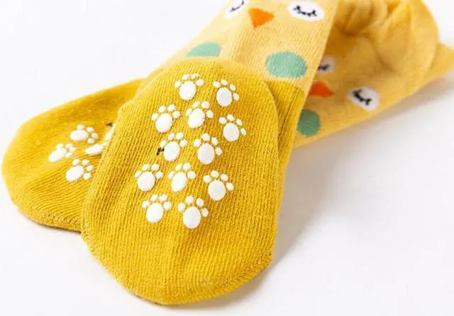 Alt view image 2 of 6 - 3 Pairs Baby Unisex Anti Slip Non Skid Newborn Knee High Long Stockings Socks(Owl)