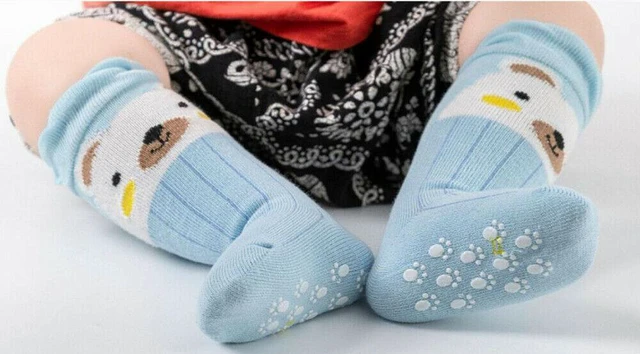 Alt view image 3 of 3 - 3 Pairs Baby Unisex Anti Slip Non Skid Newborn Knee High Long Stockings Socks(Lion)