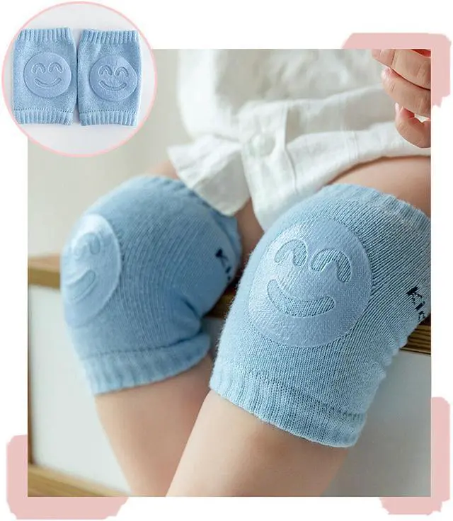Alt view image 5 of 6 - Baby Kids Crawling Knee Pads Safety Anti-slip Leg Elbow Protectors(Smiley Face, 5 Pairs)