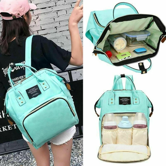Alt view image 2 of 7 - Baby Bag Large Capacity Diaper Bag Multi-Function Waterproof Backpack Nappy