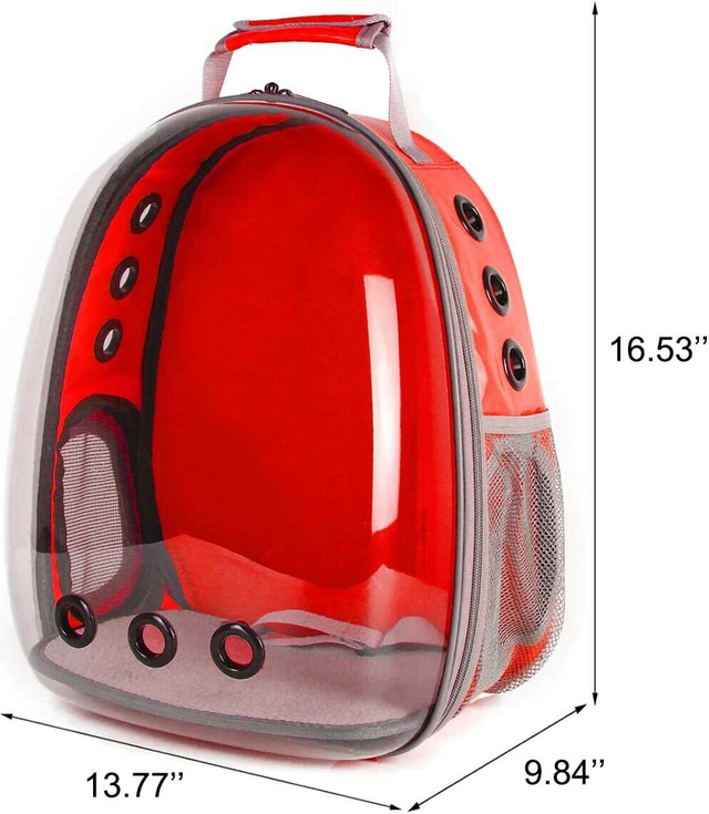Alt view image 6 of 7 - Astronaut Pet Cat Dog Puppy Carrier Backpack Travel Bag Case Capsule Fullview