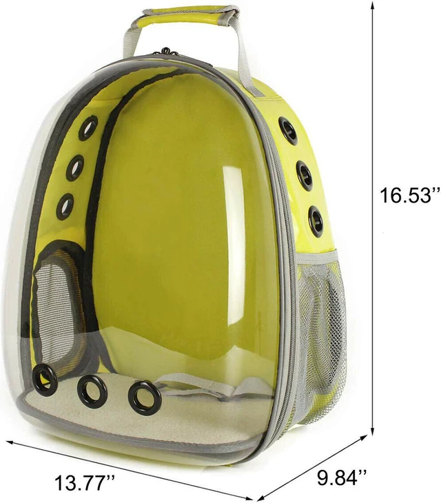 Alt view image 3 of 7 - Astronaut Pet Cat Dog Puppy Carrier Backpack Travel Bag Case Capsule Fullview