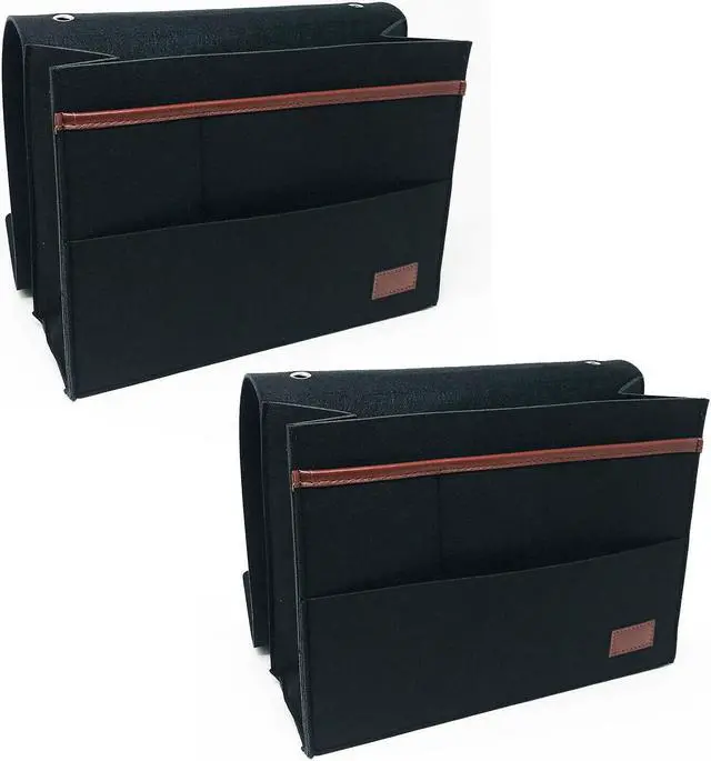 Main image of 2 Pack Bedside Caddy Storage Organizer Sofa Desk 6 Pockets Phone Remote Control