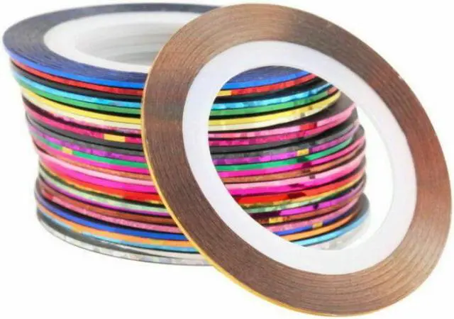 Alt view image 5 of 7 - 32Pcs Mixed Colors Rolls Striping Tape Line DIY Nail Art Tips Decoration Sticker