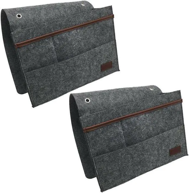 Main image of 2 Pack Bedside Caddy Storage Organizer Sofa Desk 6 Pockets Phone Remote Control