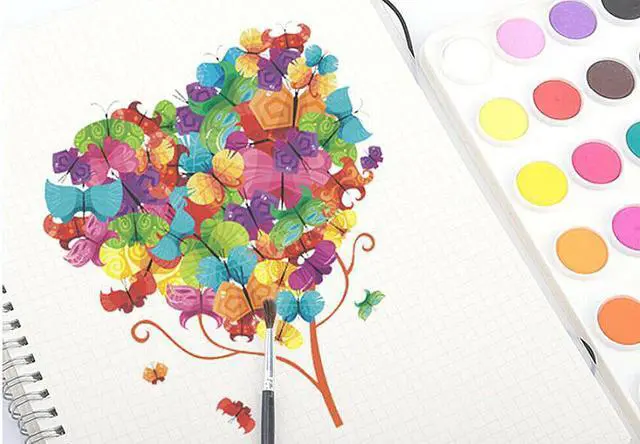 Alt view image 4 of 7 - 36 Color Fundamental Watercolor Pan Artist Set