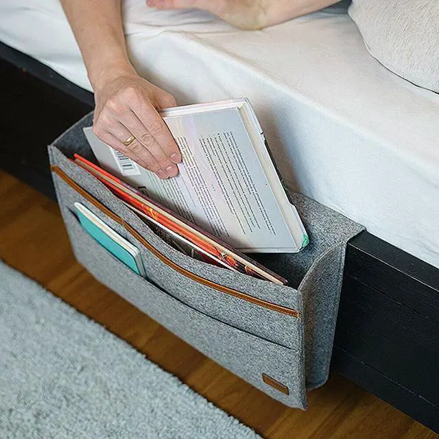 Alt view image 7 of 7 - 2 Pack Bedside Caddy Storage Organizer Sofa Desk 6 Pockets Phone Remote Control