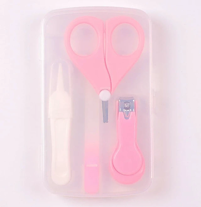 Alt view image 2 of 6 - 4-in-1 Baby Newborn Grooming Kit Nail Clippers Scissor Nail File Tweezer Set