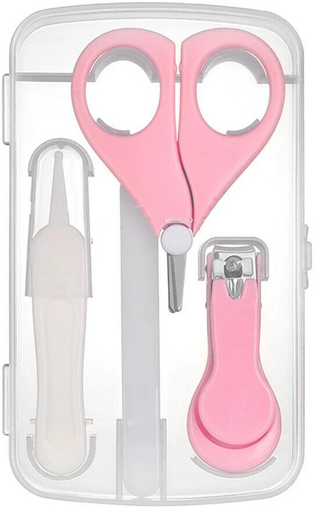 Main image of 4-in-1 Baby Newborn Grooming Kit Nail Clippers Scissor Nail File Tweezer Set