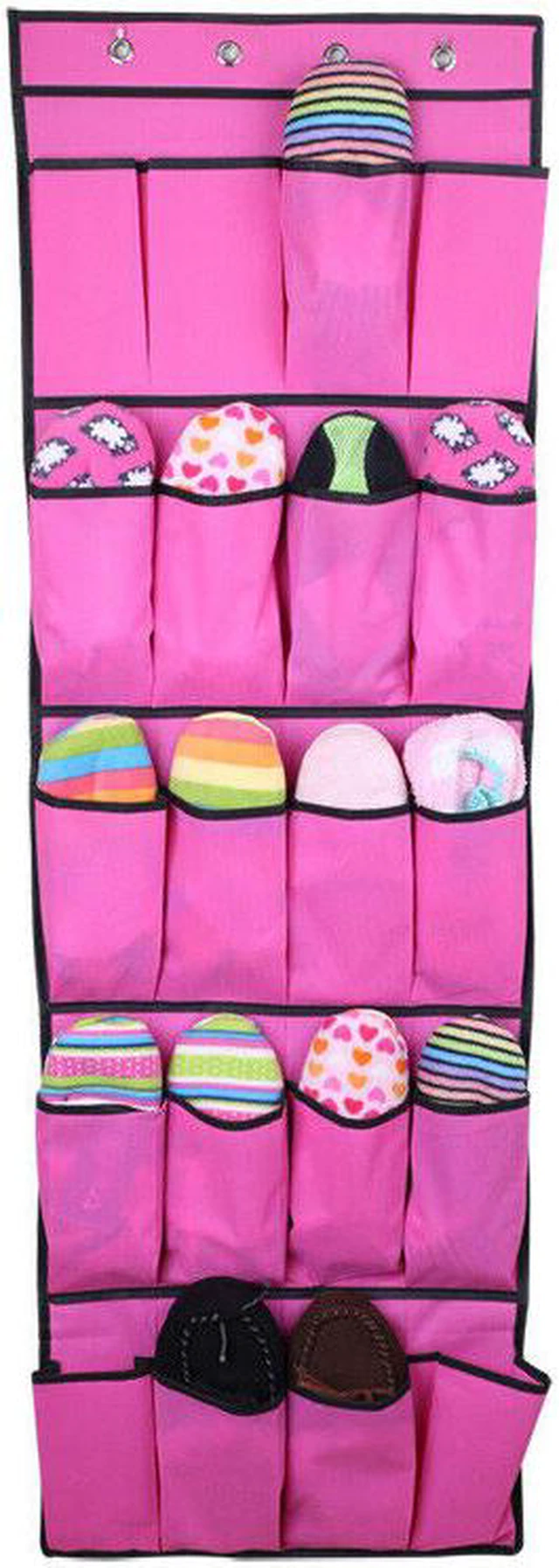 Main image of 20 Pocket Over the Door Shoe Organizer Rack Hanging Storage Hanger