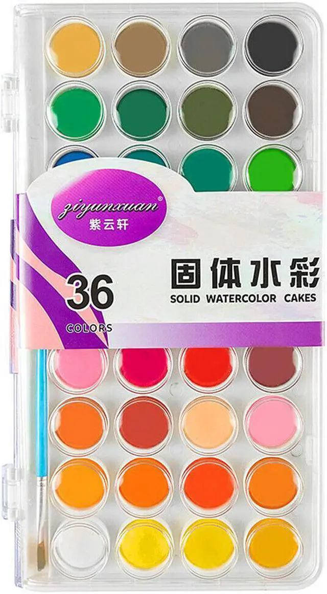 Alt view image 5 of 7 - 36 Color Fundamental Watercolor Pan Artist Set