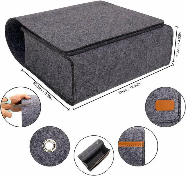 Alt view image 6 of 7 - 2 Pack Bedside Caddy Storage Organizer Sofa Desk 6 Pockets Phone Remote Control