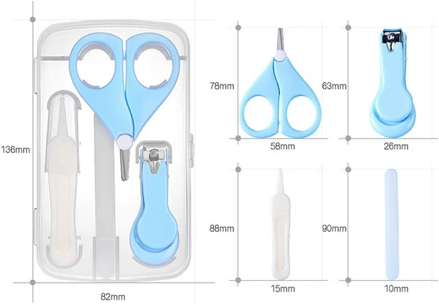 Alt view image 3 of 4 - 4-in-1 Baby Newborn Grooming Kit Nail Clippers Scissor Nail File Tweezer Set