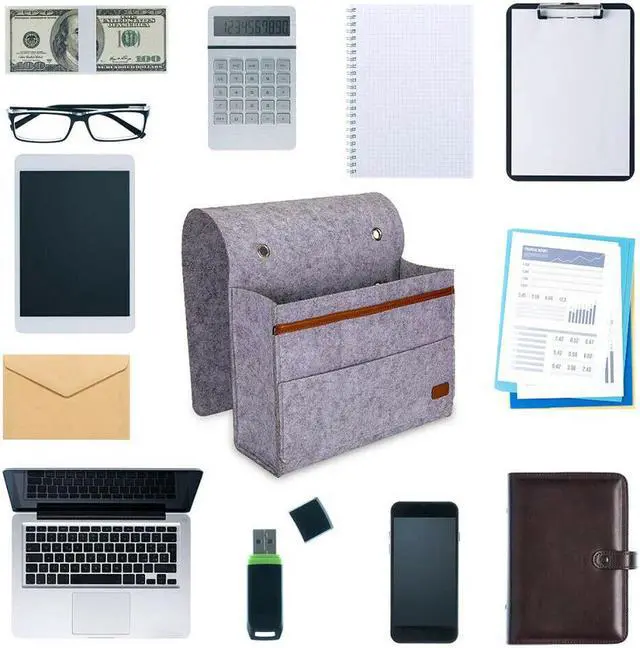 Alt view image 5 of 7 - 2 Pack Bedside Caddy Storage Organizer Sofa Desk 6 Pockets Phone Remote Control