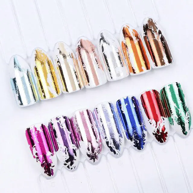 Alt view image 3 of 7 - 50 Sheets Holographic Flower Nail Foils Decal Nail Art Transfer Sticker Decor