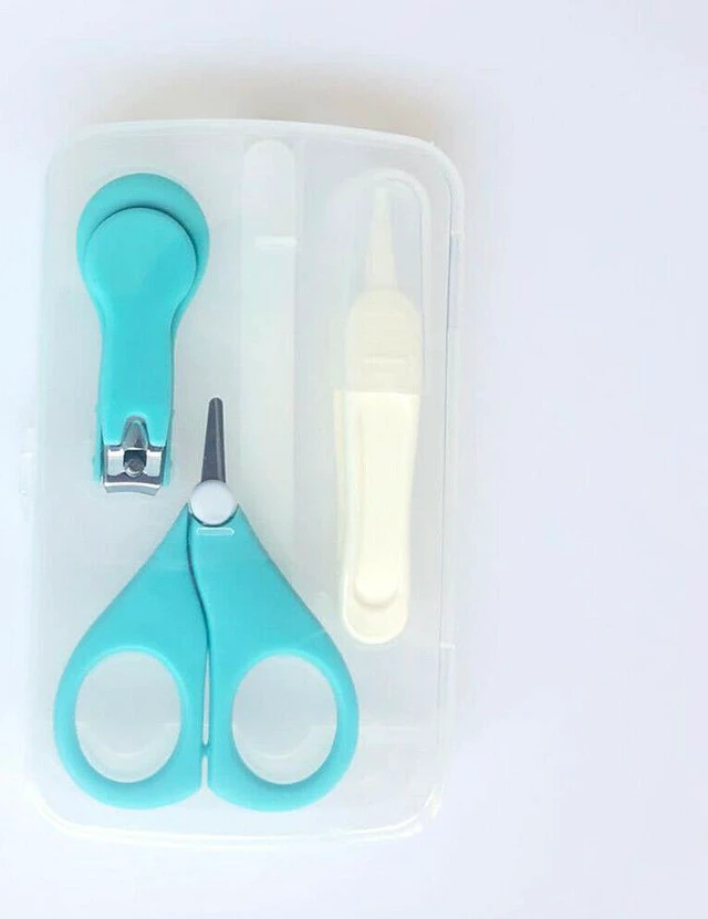Alt view image 3 of 7 - 4-in-1 Baby Newborn Grooming Kit Nail Clippers Scissor Nail File Tweezer Set