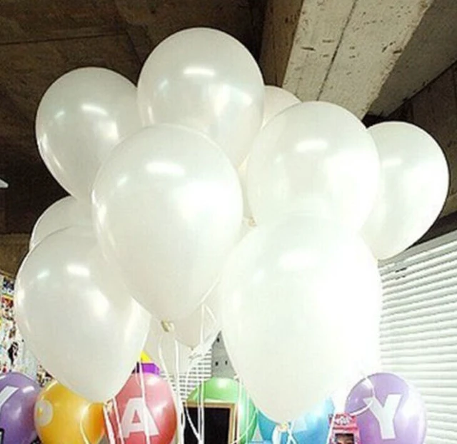 Alt view image 4 of 5 - 100pcs 10 inch Pearl Latex Colorful Thickening Wedding Party Birthday Balloon