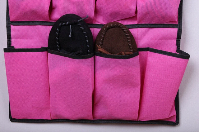 Alt view image 3 of 7 - 20 Pocket Over the Door Shoe Organizer Rack Hanging Storage Hanger