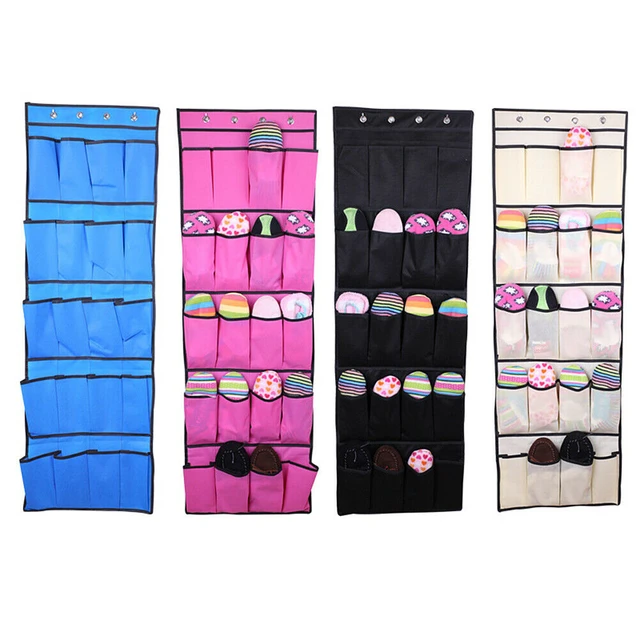 Alt view image 4 of 5 - 20 Pocket Over the Door Shoe Organizer Rack Hanging Storage Hanger