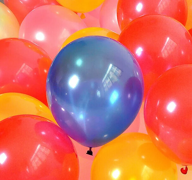 Alt view image 2 of 5 - 100pcs 10 inch Pearl Latex Colorful Thickening Wedding Party Birthday Balloon