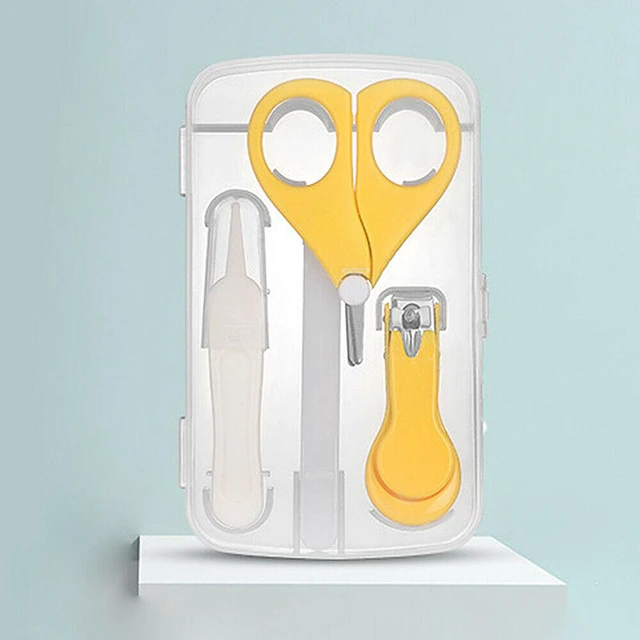 Main image of 4-in-1 Baby Newborn Grooming Kit Nail Clippers Scissor Nail File Tweezer Set