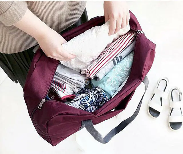 Alt view image 4 of 7 - Foldable Travel Luggage Carry-on Shoulder Duffle Bag Lightweight Sport Tote