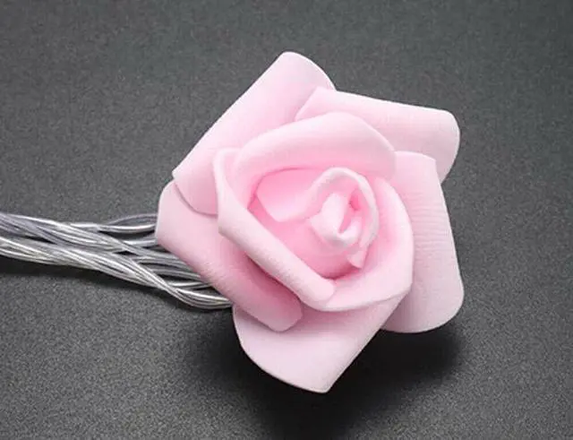 Alt view image 6 of 7 - 9.84 Ft 20 LED Rose Flower Lights String Battery Operated Wedding Home Party