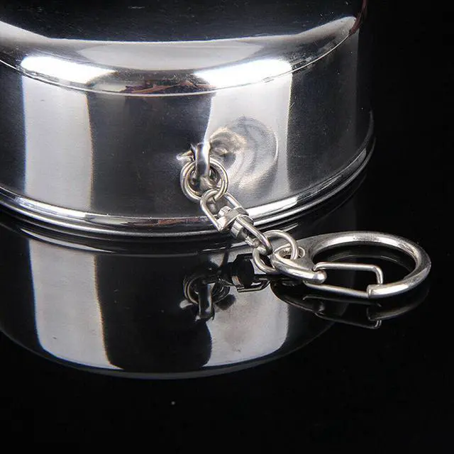 Alt view image 6 of 7 - Stainless Steel Portable Camping Travel Folding Collapsible Cups(S+M+L 1each)