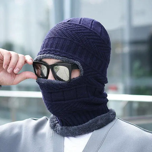Main image of Balaclava Beanie Motorcycle Cycling Hood Hat Face Mask UV Wind Proof Cover Knit(No Brim)