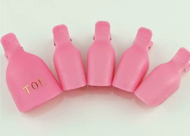 Alt view image 2 of 3 - 10 Pcs Toe Nail Art Soak Off Clip Cap UV Gel Polish Remover Wrap Manicure Tool