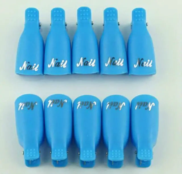 Main image of Silicone UV Gel Polish Remover Wraps Soak Off Cap Clip Nail Art Tool(10 Pcs)