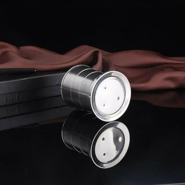 Alt view image 5 of 7 - Stainless Steel Portable Camping Travel Folding Collapsible Cups(S+M+L 1each)