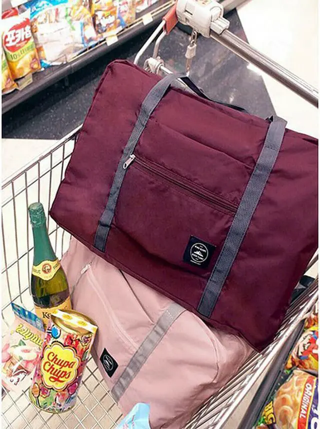 Alt view image 7 of 7 - Foldable Travel Luggage Carry-on Shoulder Duffle Bag Lightweight Sport Tote