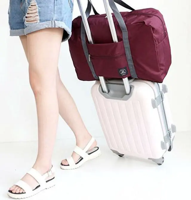 Alt view image 5 of 7 - Foldable Travel Luggage Carry-on Shoulder Duffle Bag Lightweight Sport Tote