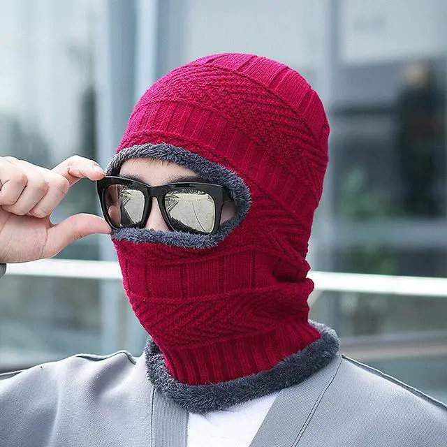 Main image of Balaclava Beanie Motorcycle Cycling Hood Hat Face Mask UV Wind Proof Cover Knit(No Brim)