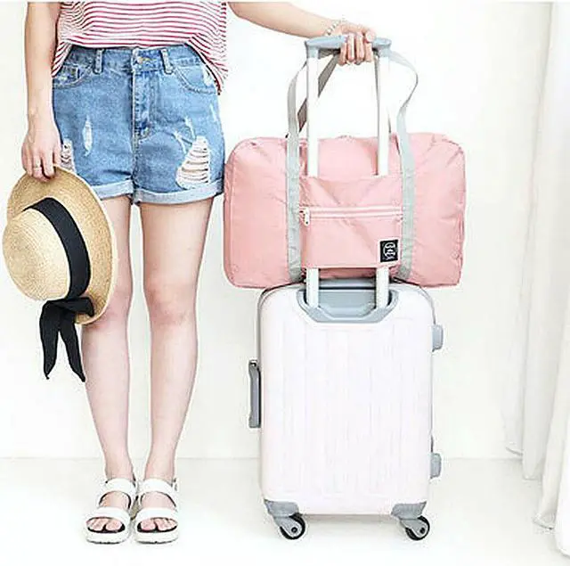 Alt view image 7 of 7 - Foldable Travel Luggage Carry-on Shoulder Duffle Bag Lightweight Sport Tote