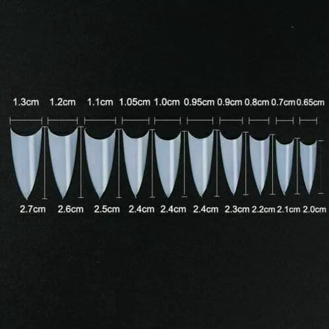Alt view image 7 of 7 - 1000Pcs Stiletto French False Fake Acrylic Nail Tips Coffin Nails Long