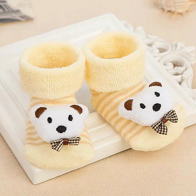 Alt view image 2 of 7 - 6 Pack Wrapables Cute 3D Cartoon Anti-Skid Baby Booties Sock Slipper Shoes