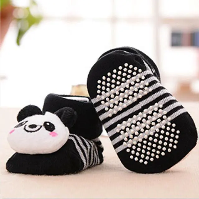 Alt view image 4 of 7 - 6 Pack Wrapables Cute 3D Cartoon Anti-Skid Baby Booties Sock Slipper Shoes