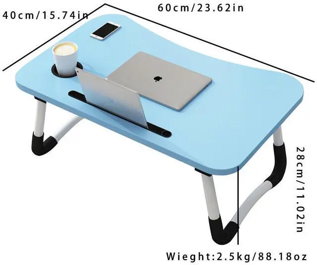 Alt view image 5 of 5 - US 1 Pcs Portable Adjustable Laptop Desk Foldable Study Bed Table Stand