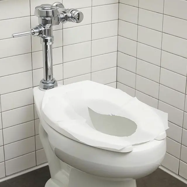 Alt view image 5 of 5 - 1000 Disposable Toilet Seat Covers, Half-Fold, 14 x 16 Inches, Public Restrooms