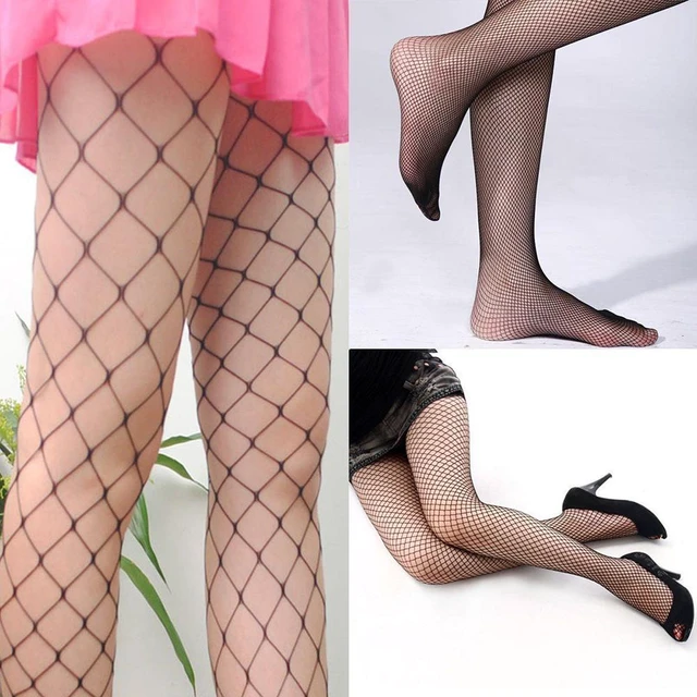 Alt view image 2 of 6 - Women Fishnet Stocking Cross Seamless Nylon Mesh Tights Pantyhose Black