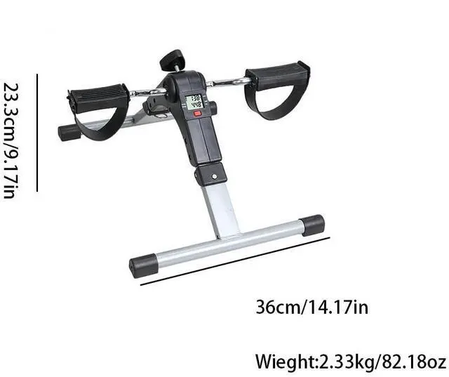 Alt view image 5 of 5 - US Arm Leg Foot Pedal Exerciser Foldable Under Desk Stationary Exercise Bike